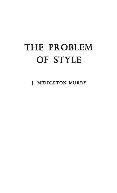 Produktbild: The Problem of Style