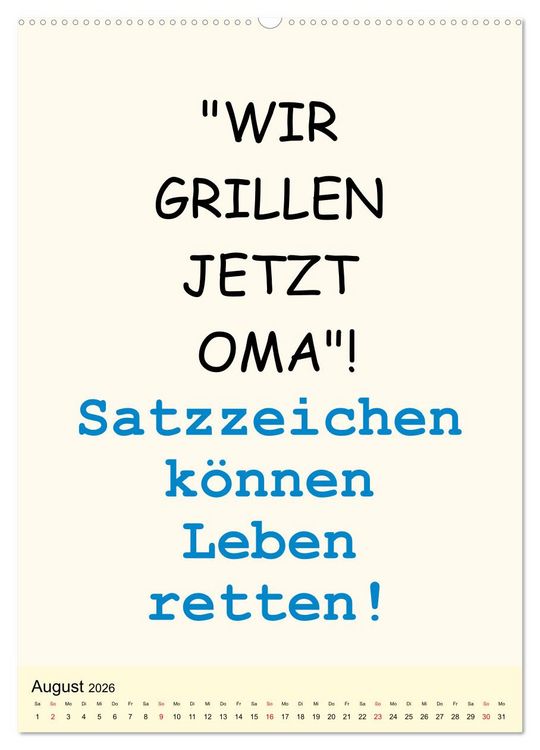 Produktbild: Spr&uuml;che-Kalender. Lustiges f&uuml;r die Familie! (Wandkalender 2026 DIN A2 hoch), CALVENDO Monatskalender