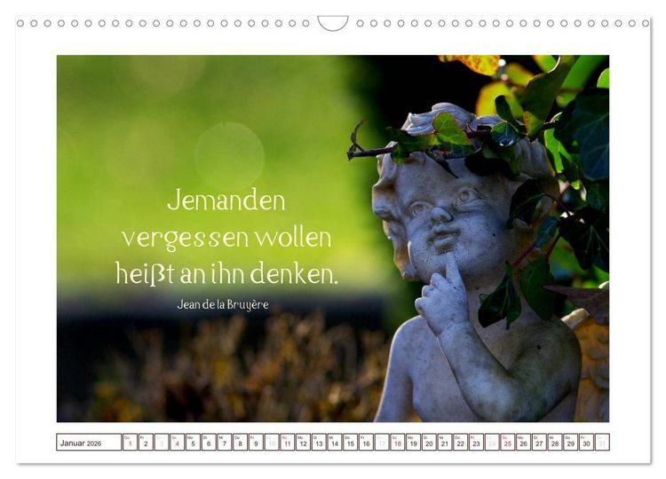 Produktbild: Engel-Kalender mit Zitaten (Wandkalender 2026 DIN A3 quer), CALVENDO Monatskalender