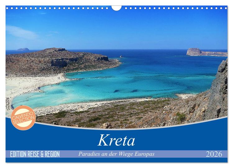 Produktbild: Kreta - Paradies an der Wiege Europas (Wandkalender 2026 DIN A3 quer), CALVENDO Monatskalender