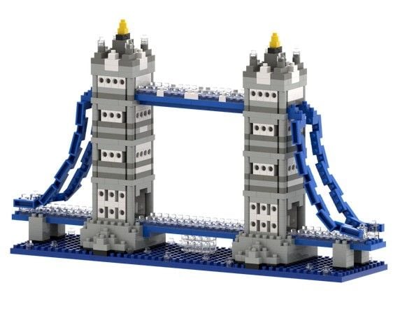 Produktbild: BRIXIES 200.325 - Tower Bridge, 807 Klemmbausteine, Level 4