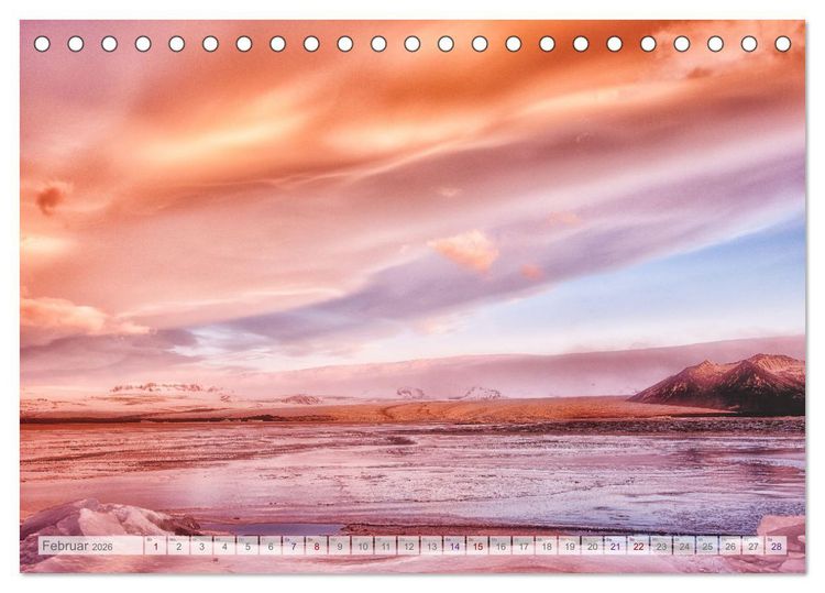 Produktbild: Surreale Landschaften Islands (Tischkalender 2026 DIN A5 quer), CALVENDO Monatskalender
