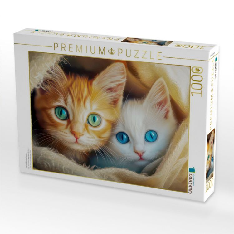 Produktbild: CALVENDO Puzzle Katzen Illustrationen | 1000 Teile Lege-Gr&ouml;&szlig;e 64x48cm Foto-Puzzle f&uuml;r gl&uuml;ckliche Stunden