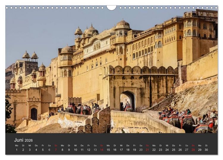 Produktbild: Indien 2026 Tempel, Tiger und Pal&auml;ste (Wandkalender 2026 DIN A3 quer), CALVENDO Monatskalender