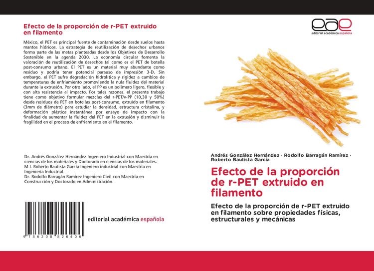 Produktbild: Efecto de la proporci&oacute;n de r-PET extruido en filamento