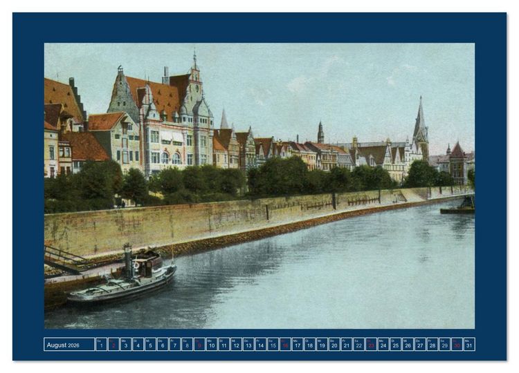 Produktbild: Historisches Bremen an der Weser von 1888 bis 1918 (Wandkalender 2026 DIN A4 quer), CALVENDO Monatskalender