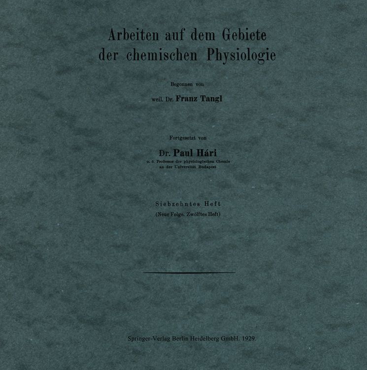 Produktbild: Arbeiten auf dem Gebiete der chemischen Physiologie