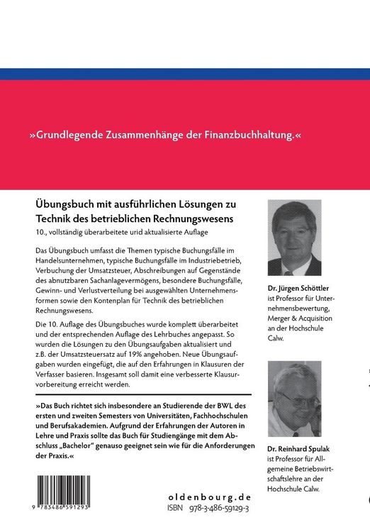 Produktbild: &Uuml;bungsbuch mit ausf&uuml;hrlichen L&ouml;sungen zu Technik des betrieblichen Rechnungswesens