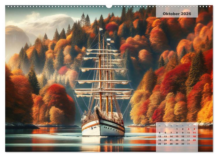 Produktbild: Die Befreiung der Flaschenschiffe - Historische Segelschiffe (Wandkalender 2026 DIN A2 quer), CALVENDO Monatskalender