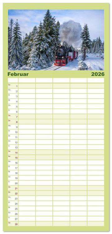 Produktbild: Familienplaner 2026 - Ohh, Du wundersch&ouml;ner Harz! mit 5 Spalten (Wandkalender, 21 x 45 cm) CALVENDO