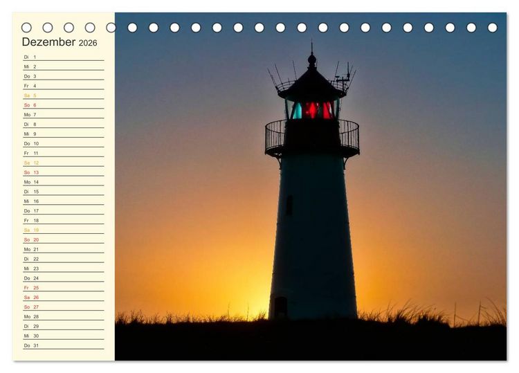 Produktbild: Leuchtt&uuml;rme - maritime Wegweiser weltweit (Tischkalender 2026 DIN A5 quer), CALVENDO Monatskalender