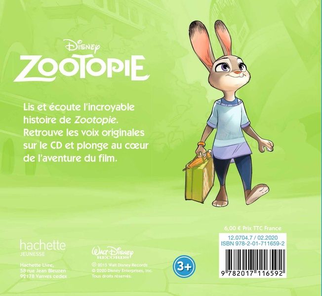 Produktbild: Zootopie : mon histoire &agrave; &eacute;couter + 1 CD audio