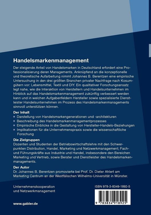 Produktbild: Handelsmarkenmanagement