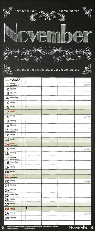 Produktbild: Tafel Timer 2027