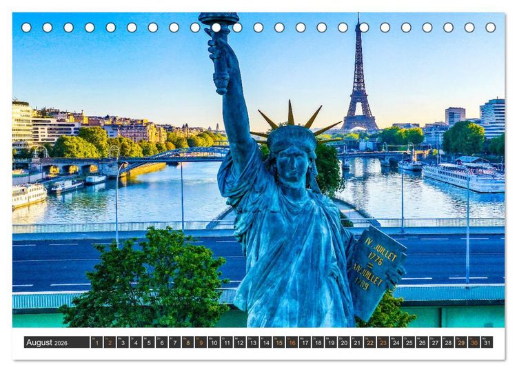 Produktbild: Bonjour Paris (Tischkalender 2026 DIN A5 quer), CALVENDO Monatskalender