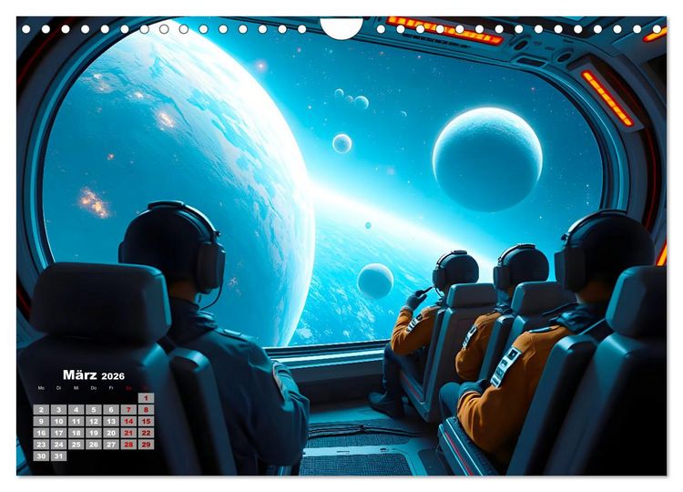 Produktbild: Sterne und Planeten im Blick (Wandkalender 2026 DIN A4 quer), CALVENDO Monatskalender