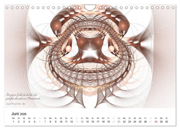 Produktbild: Mathematik - Grafiken und Zitate 2026 (Wandkalender 2026 DIN A4 quer), CALVENDO Monatskalender