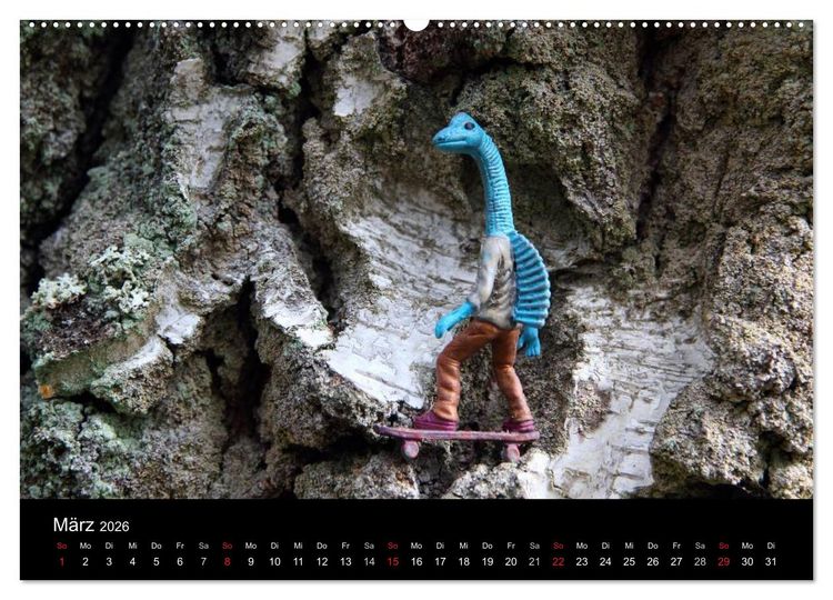 Produktbild: Micro Dino Skaters 2026 (Wandkalender 2026 DIN A2 quer), CALVENDO Monatskalender