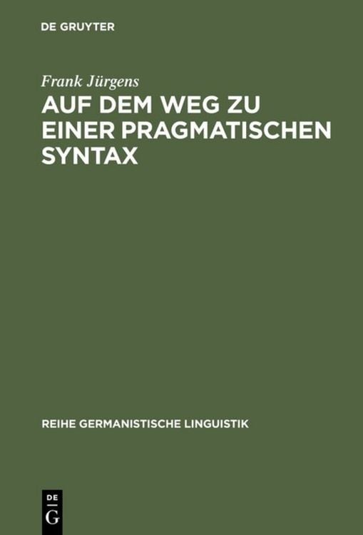 Produktbild: Auf dem Weg zu einer pragmatischen Syntax