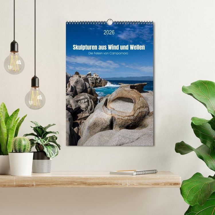 Produktbild: Skulpturen aus Wind und Wellen (Wandkalender 2026 DIN A3 hoch), CALVENDO Monatskalender