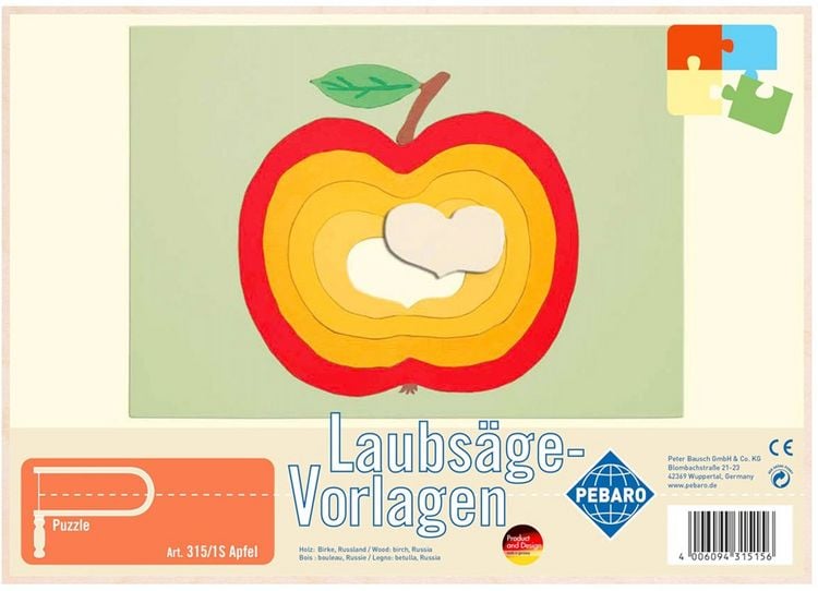 Produktbild: PEBARO 315/1S - Laubs&auml;gevorlage Apfel, 1 Platte, Gr&ouml;&szlig;e DIN A4