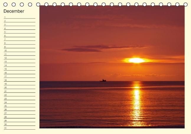 Produktbild: Colours by the sea / Birthday Calendar / UK-Version (Table Calendar perpetual DIN A5 Landscape)