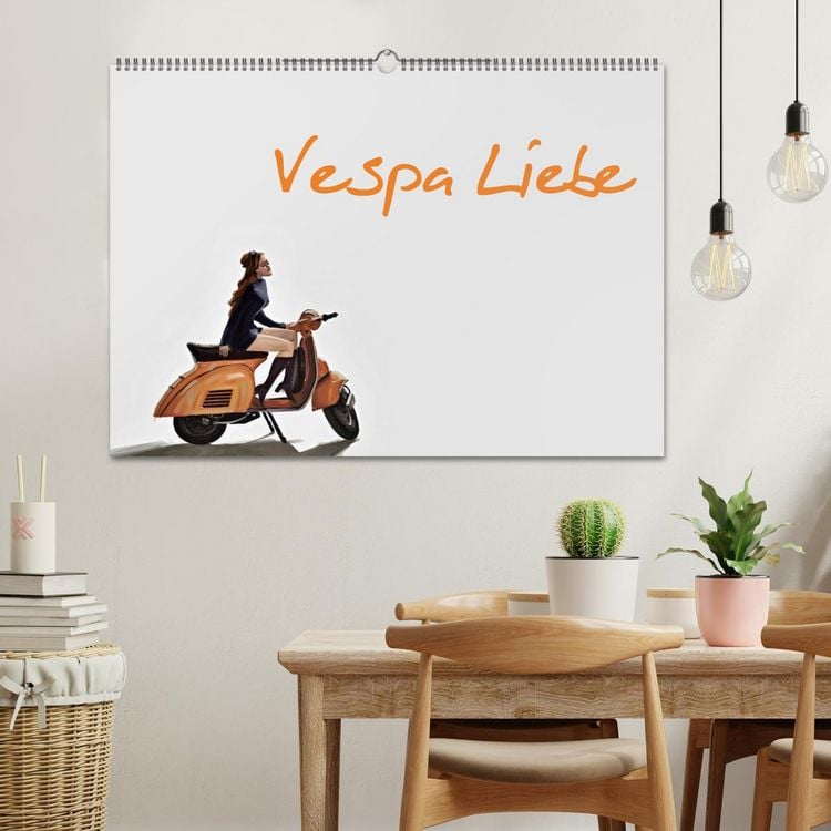 Produktbild: Vespa Liebe (Wandkalender 2026 DIN A2 quer), CALVENDO Monatskalender
