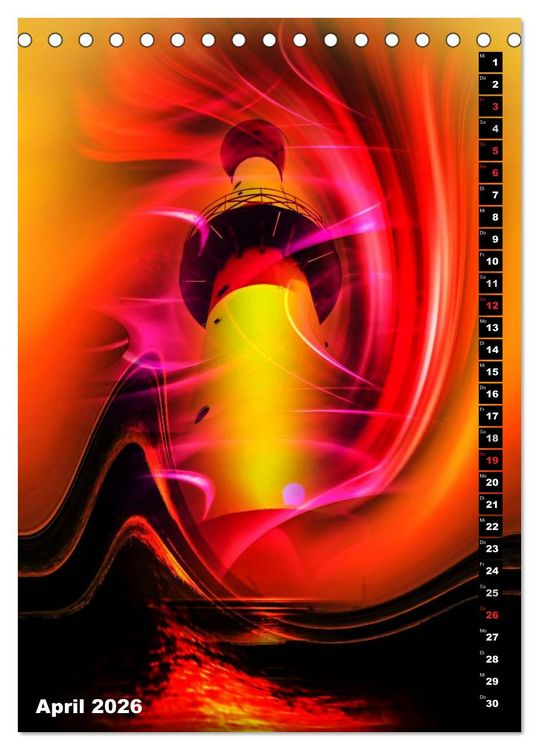 Produktbild: Leuchtt&uuml;rme Kalender der besonderen Art (Tischkalender 2026 DIN A5 hoch), CALVENDO Monatskalender