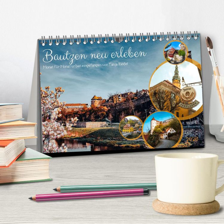 Produktbild: Bautzen neu erleben - Monat f&uuml;r Monat urban eingefangen (Tischkalender 2026 DIN A5 quer), CALVENDO Monatskalender