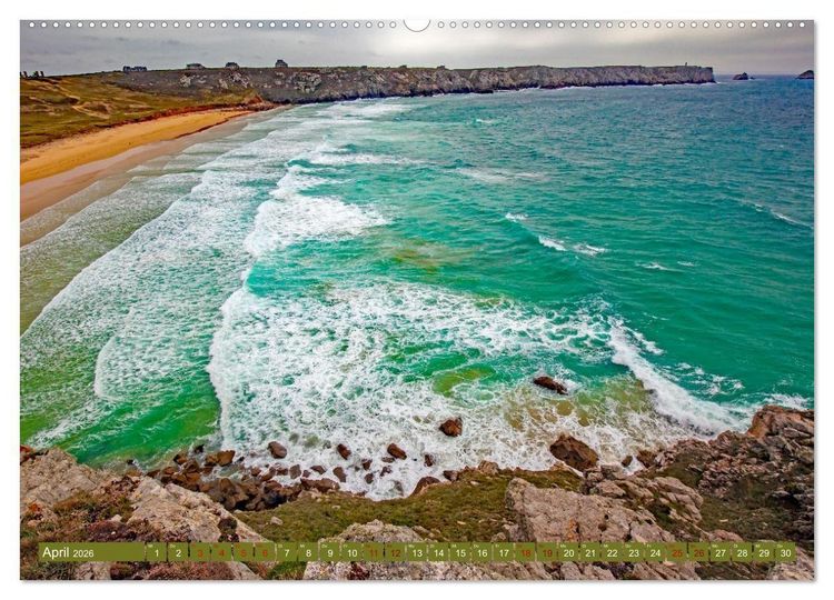 Produktbild: Ausblicke am Meer in der Bretagne und Normadie (hochwertiger Premium Wandkalender 2026 DIN A2 quer), Kunstdruck in Hochglanz