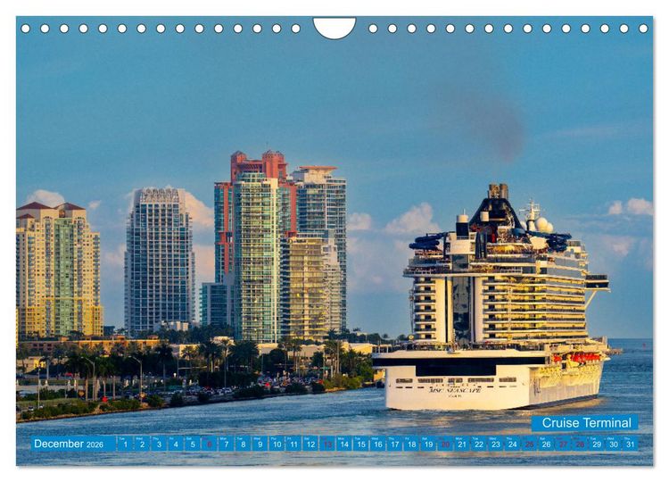 Produktbild: Colorful Miami (Wall Calendar 2026 DIN A4 landscape), CALVENDO 12 Month Wall Calendar