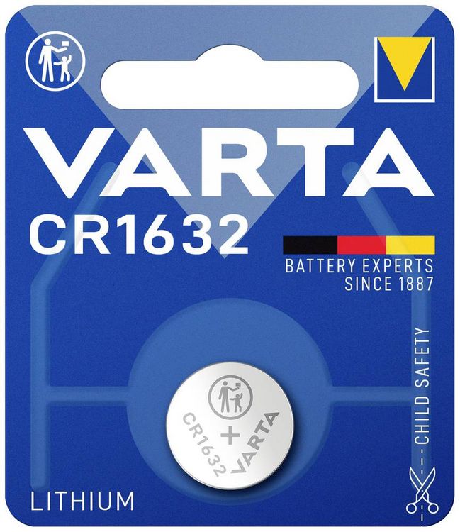 Produktbild: Varta Knopfzelle CR 1632 3 V 1 St. 137 mAh Lithium LITHIUM Coin CR1632 Bli 1
