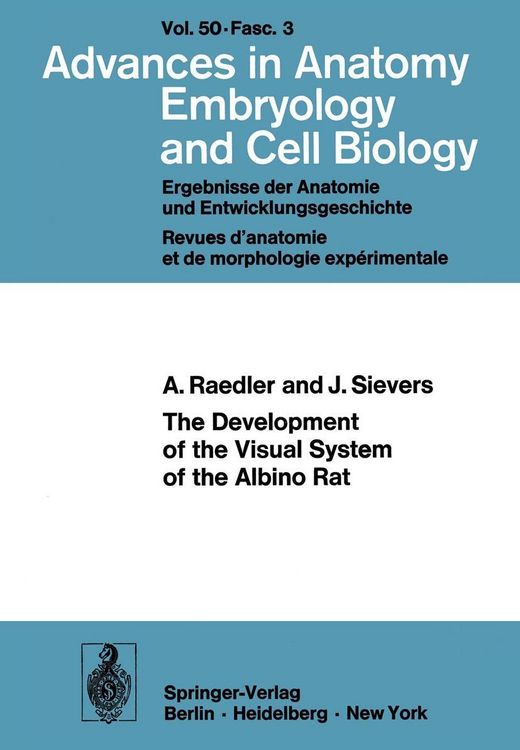 Produktbild: The Development of the Visual System of the Albino Rat