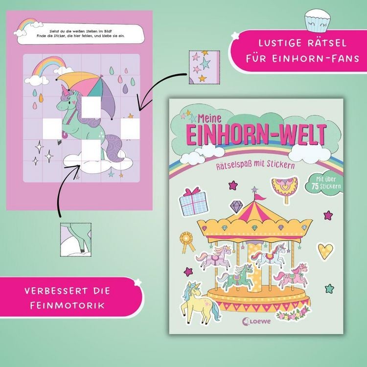 Produktbild: Meine Einhorn-Welt - R&auml;tselspa&szlig; mit Stickern
