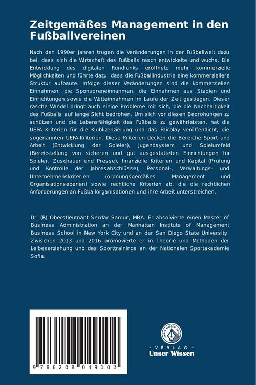Produktbild: Zeitgem&auml;&szlig;es Management in den Fu&szlig;ballvereinen