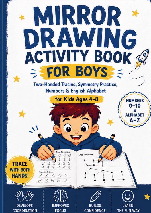 Produktbild: Mirror Drawing Activity Book for Boys