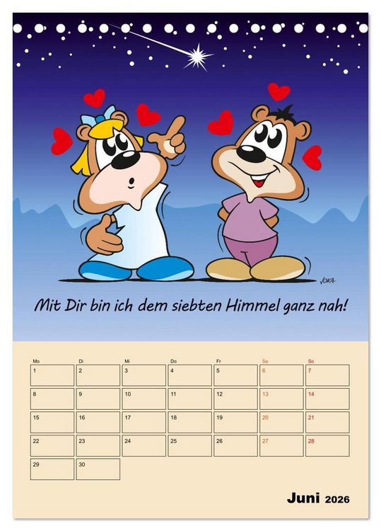 Produktbild: Ein Jahr mit Dir! (Tischkalender 2026 DIN A5 hoch), CALVENDO Monatskalender