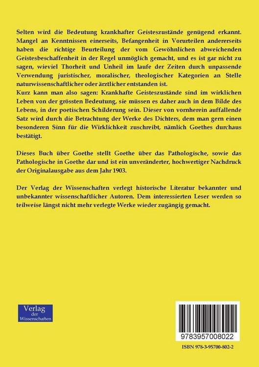 Produktbild: Goethe &uuml;ber das Pathologische
