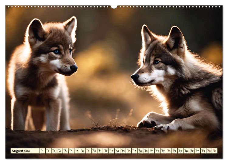 Produktbild: A year among wolves (High Quality Premium Wall Calendar 2026 DIN A2 landscape),CALVENDO 12 Month Wall Calendar