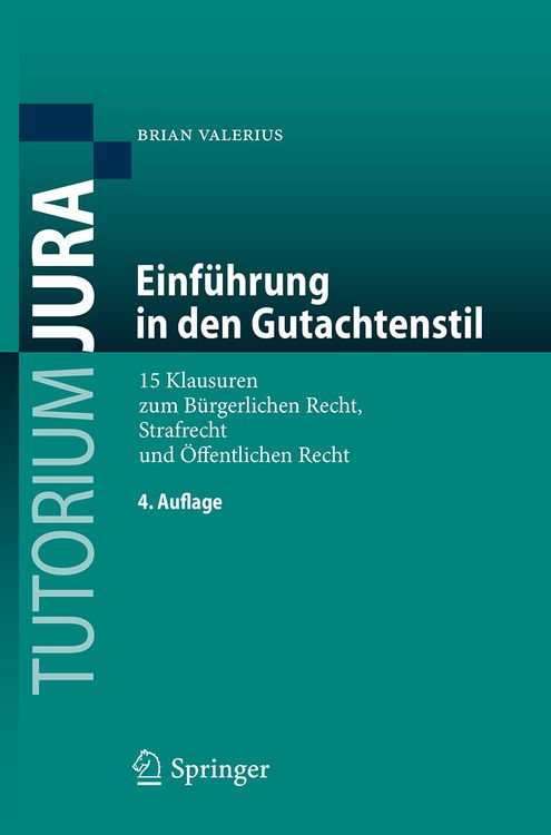 Produktbild: Einf&uuml;hrung in den Gutachtenstil