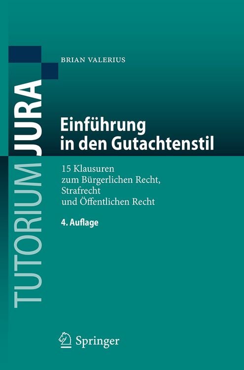 Produktbild: Einf&uuml;hrung in den Gutachtenstil