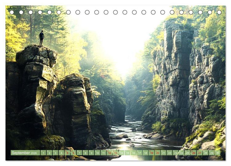 Produktbild: Wandergl&uuml;ck - Momente der Freiheit in der Natur (Tischkalender 2026 DIN A5 quer), CALVENDO Monatskalender