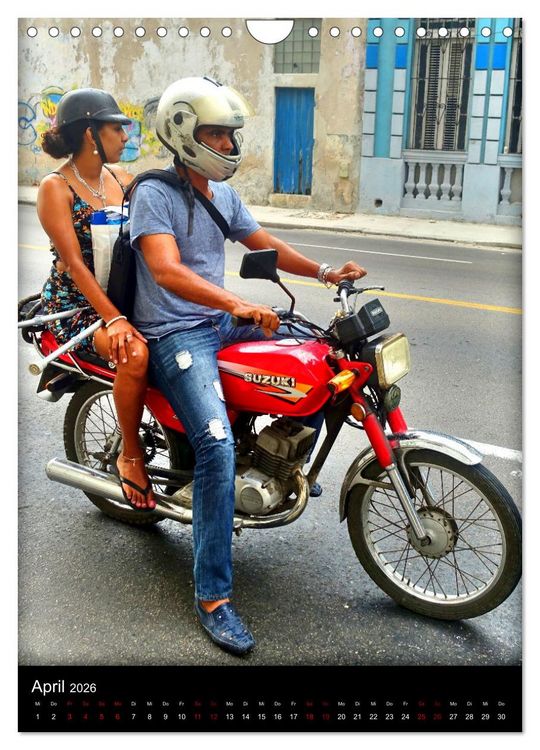 Produktbild: SUZUKI BIKER IN HAVANNA (Wandkalender 2026 DIN A4 hoch), CALVENDO Monatskalender