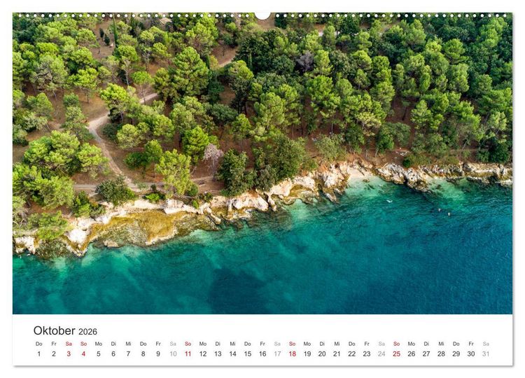 Produktbild: Porec Kalender - Die kroatische Stadt an der Adria (Wandkalender 2026 DIN A2 quer), CALVENDO Monatskalender