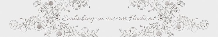 Produktbild: URSUS 5 Banderolen "Einladung zu unserer Hochzeit", wei&szlig;/silber