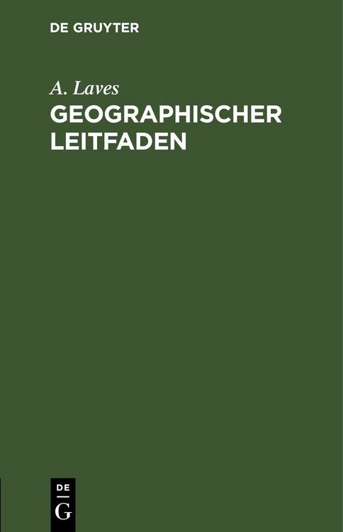 Produktbild: Geographischer Leitfaden