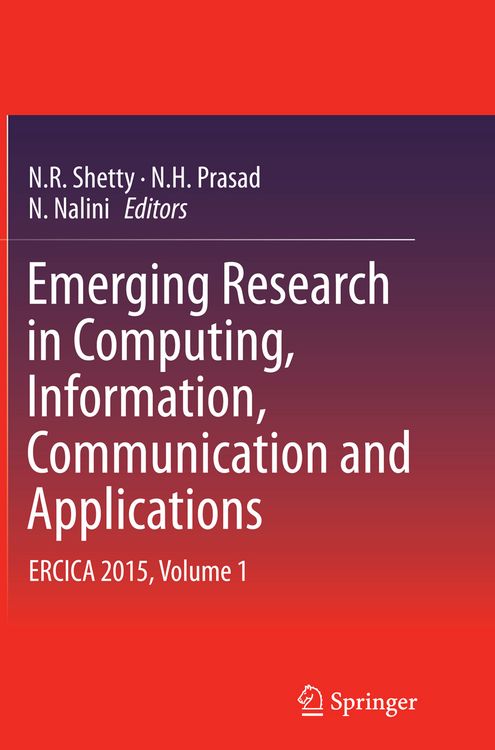 Produktbild: Emerging Research in Computing, Information, Communication and Applications