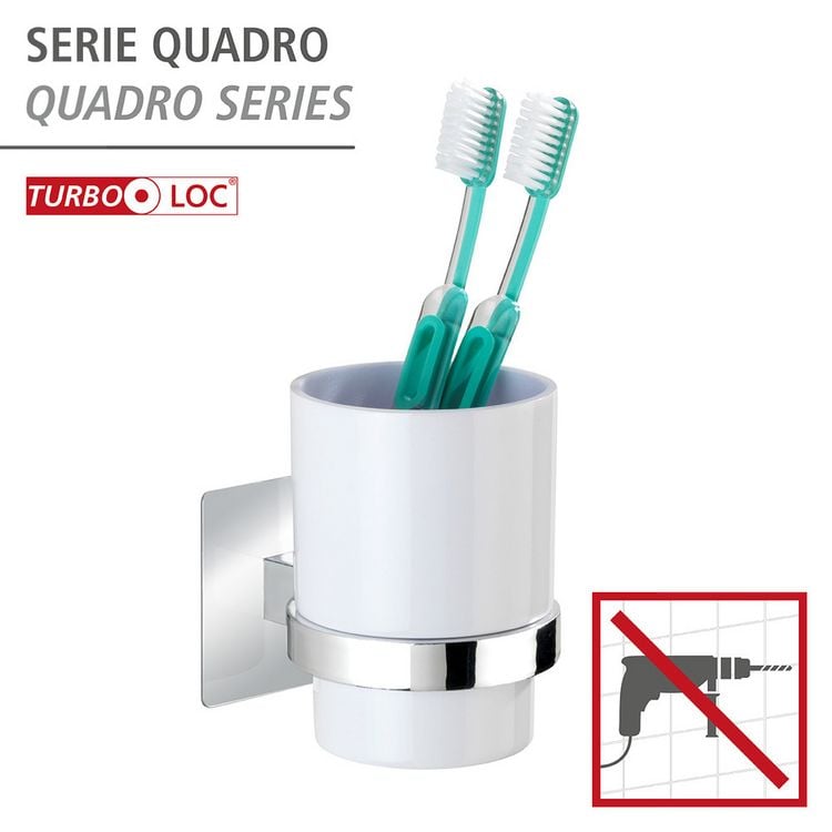 Produktbild: Turbo-Loc&reg; Zahnputzbecher Quadro, Befestigen ohne bohren