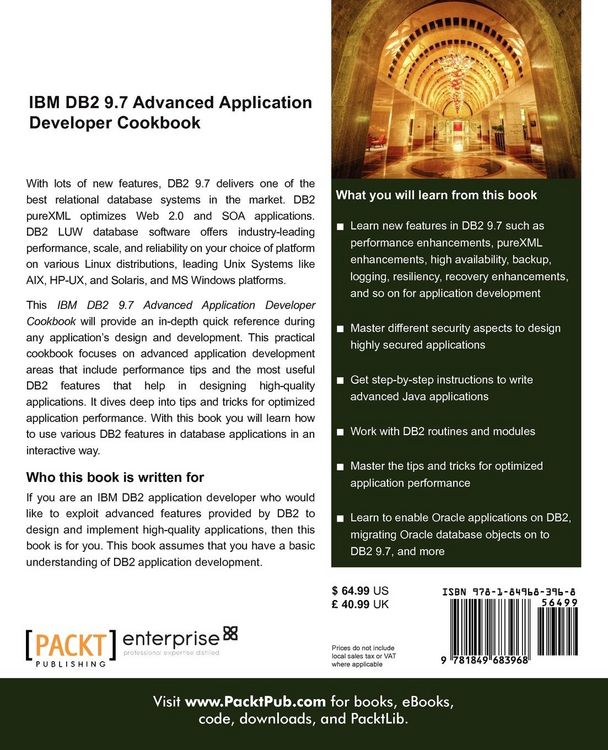 Produktbild: IBM DB2 9.7 Advanced Application Developer Cookbook