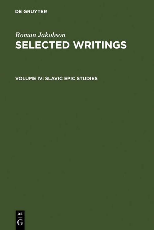 Produktbild: Slavic Epic Studies